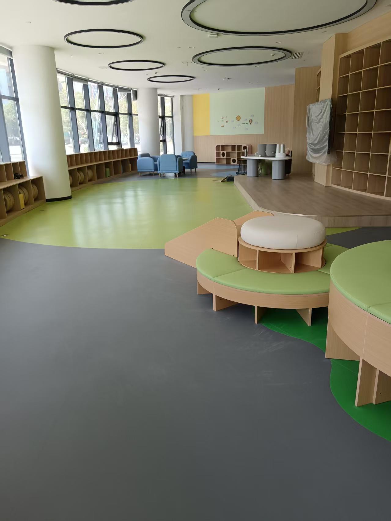 地面拼花造型PVC塑膠地板工程案例展示封面